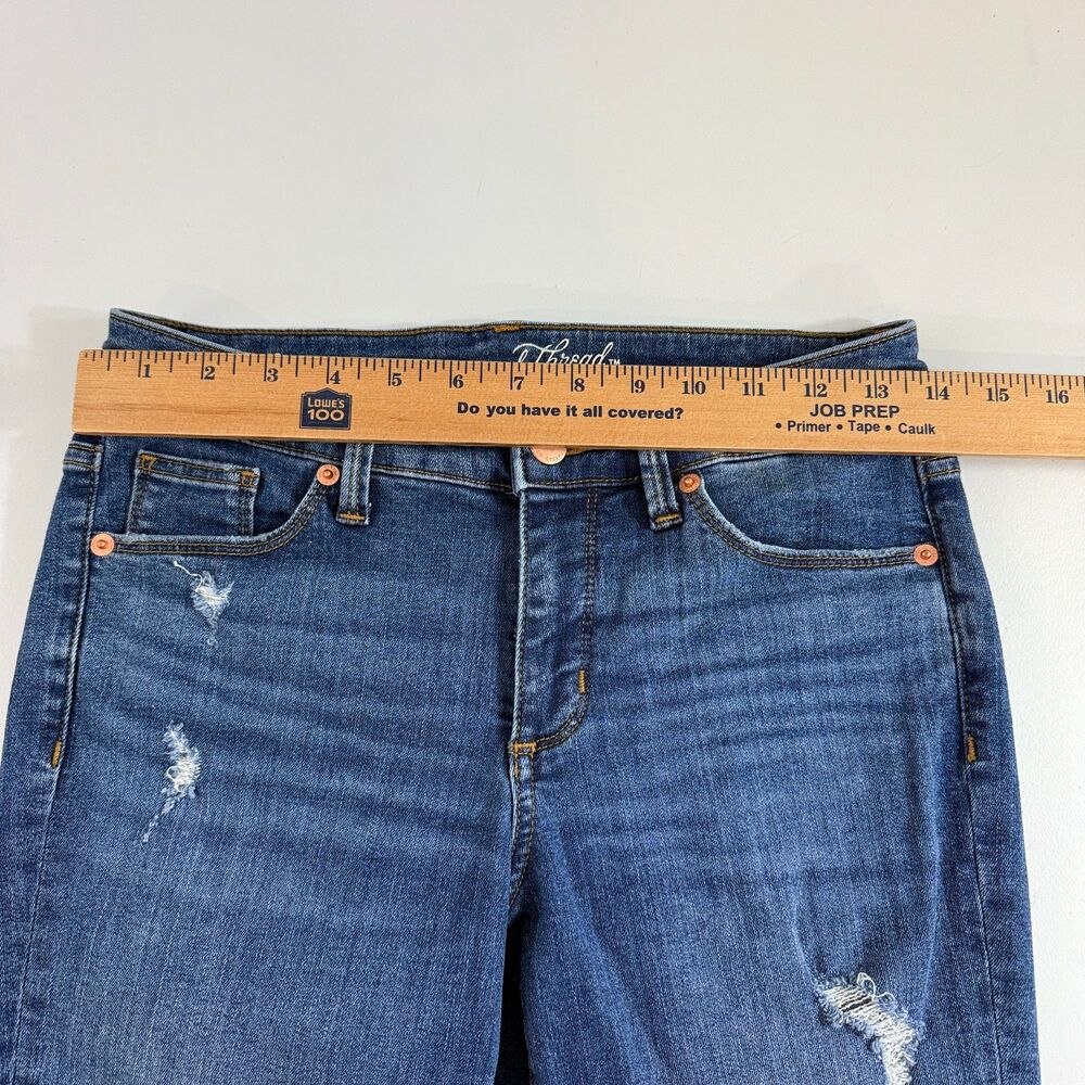 Universal Thread Women's Mid Rise Skinny Jeans Distressed Size 2 / 26 R - Picture 8 of 12